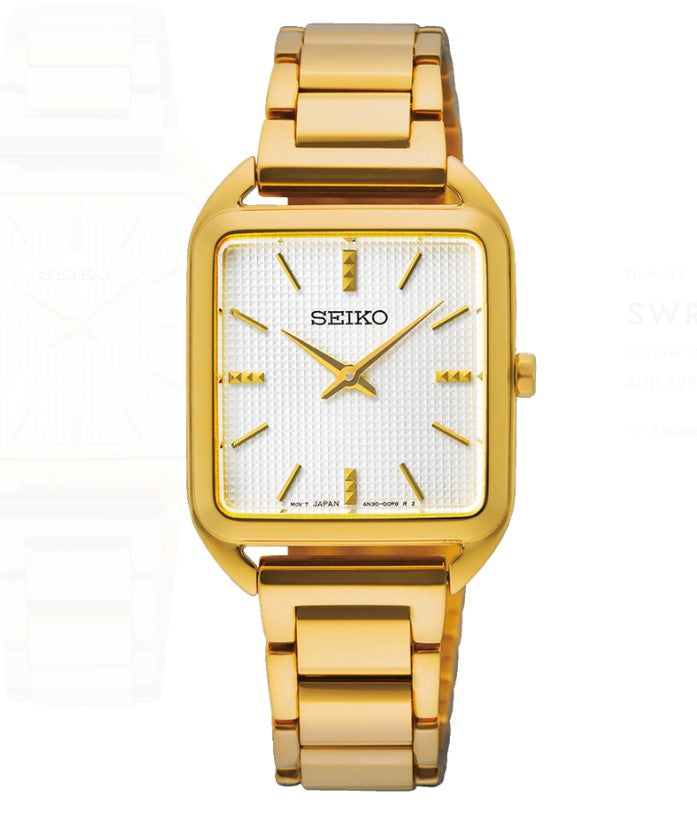 Ladies Gold Plated Stainless Steel SEIKO Watch - Main Image