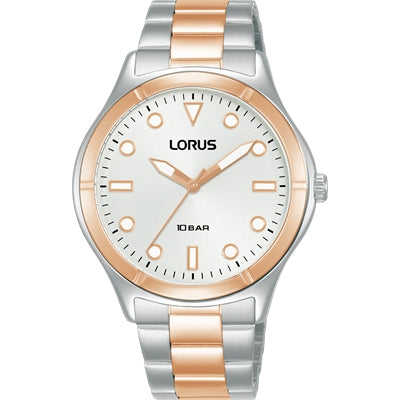 Ladies 2 Tone 100m Water Resistant Lorus Watch