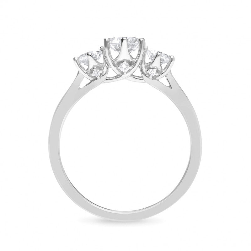 Elegant Three Stone Diamond Ring