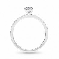9ct White Gold 0.70ct Oval Solitaire Engagement Ring