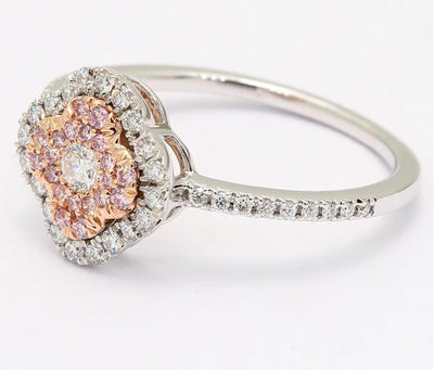 18 Carat White Gold Argyle Pink Diamond And White Diamond Ring