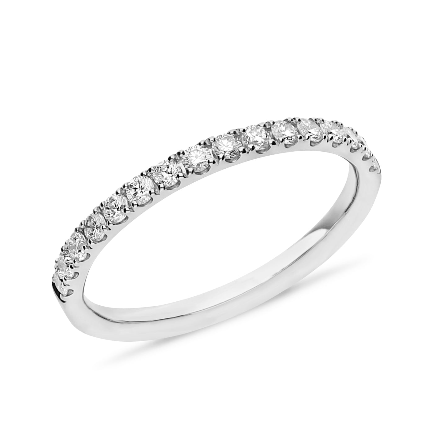 Platinum Diamond Set Wedding Ring With 16 Natural Diamonds.