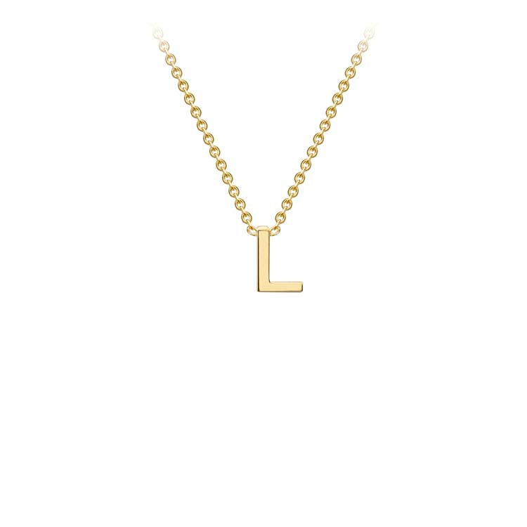 9ct Yellow Gold Initial 'L' Pendant On 9ct Yellow Gold Chain 38+5cm