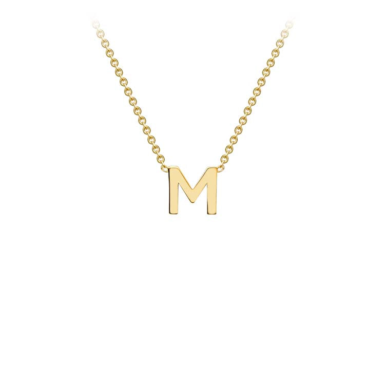 9ct Yellow Gold Initial 'M' Pendant On 9ct Yellow Gold Chain 38+5cm