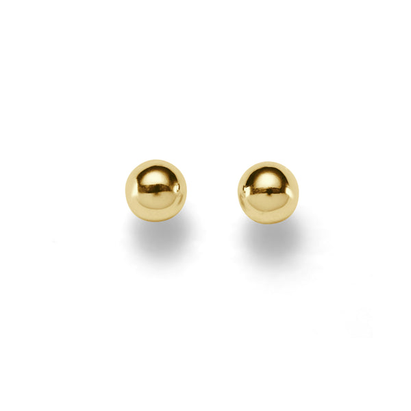 9ct Yellow Gold 8mm Polished Ball Stud Earrings