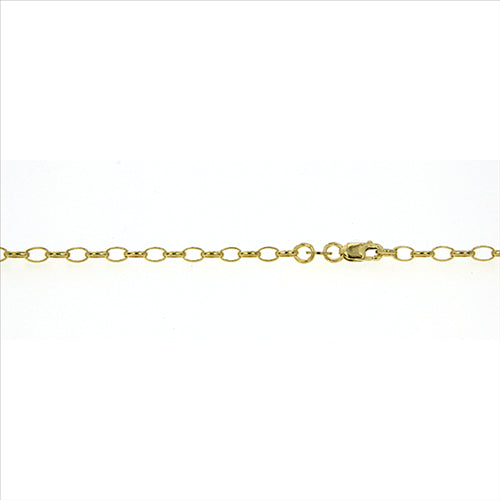 45cm 9ct Yellow Gold Italian Made Oval Belcher Link Chain