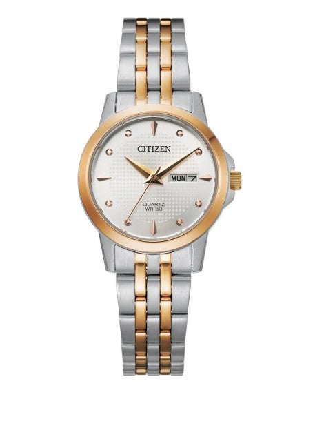 Ladies Two Tone Stainless Steel Citizen Quartz Bracelet