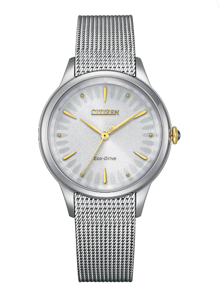 Ladies Stainless Steel Eco-Drive Citizen With Mesh Band