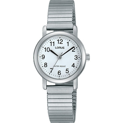 Ladies Lorus Watch With Expanding Band And Full Figure Dial