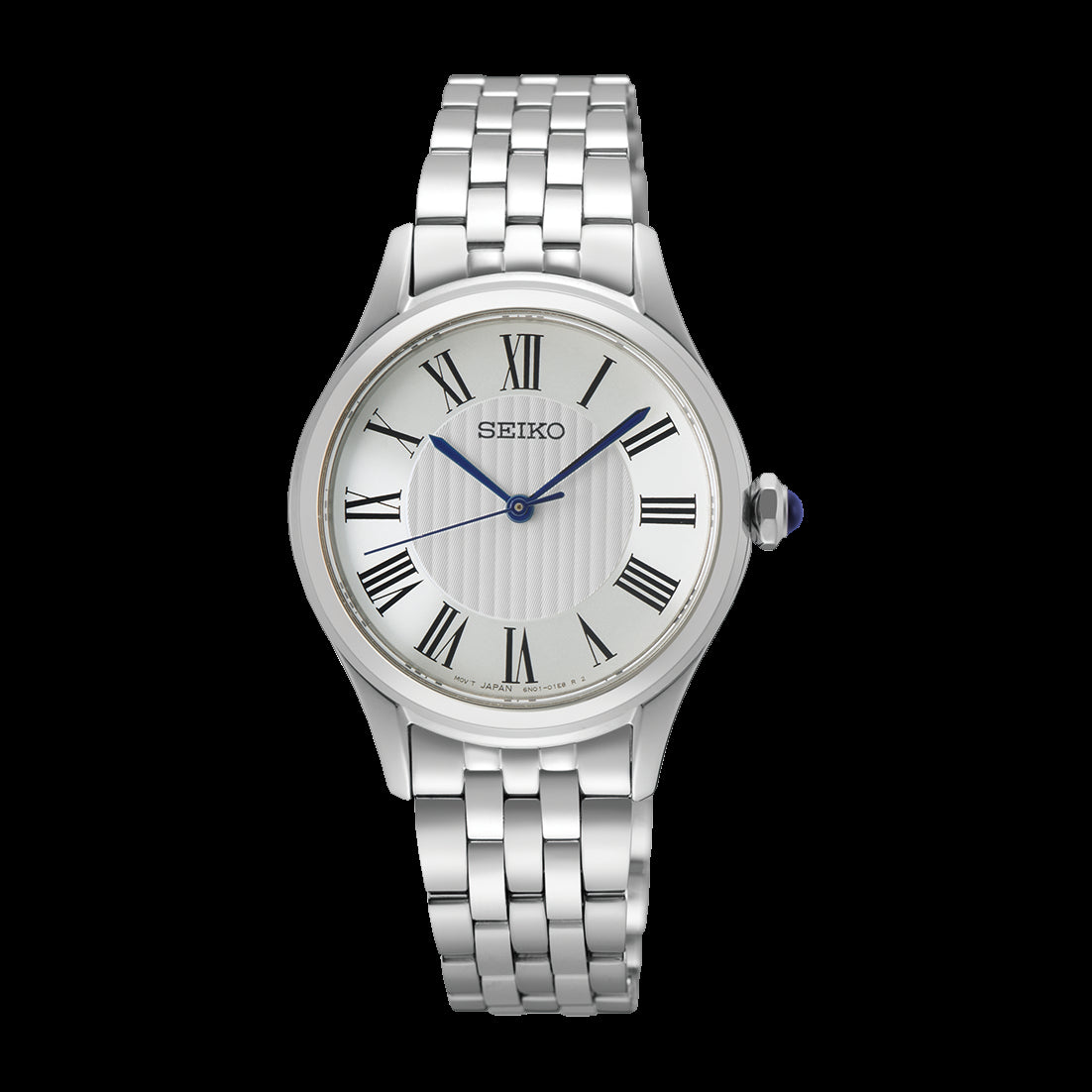 Ladies stainless steel seiko dress watch