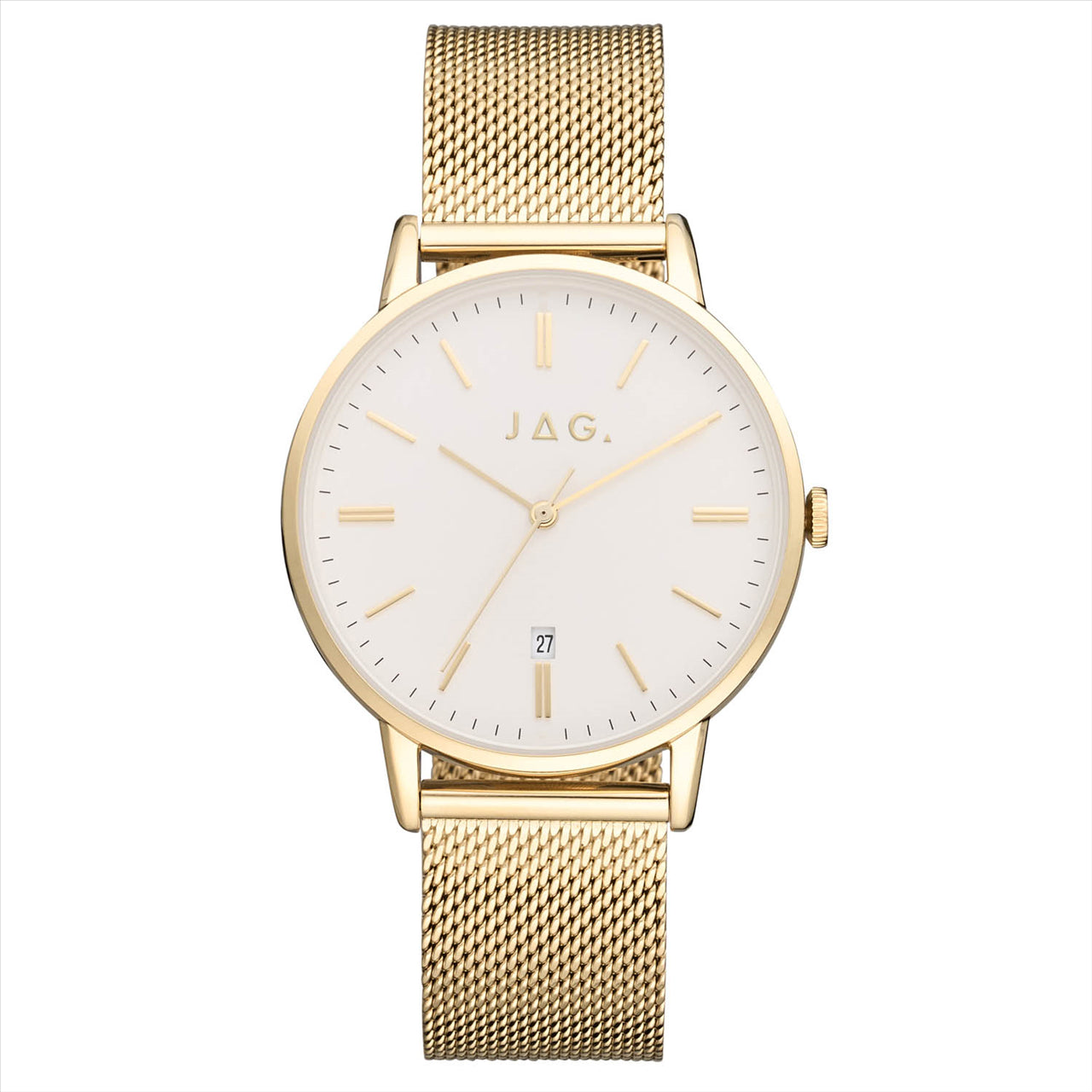 Men's Gold Plated Stainless Steel JAG Watch With Gold Plated Stainless Steel Mesh Band
