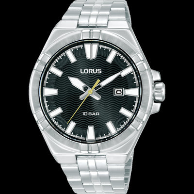 Mens 100M Stainless Steel Lorus Watch With Date