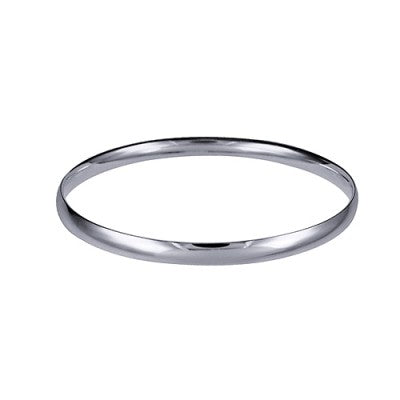 Solid Sterling Silver 5.5mm Wide Comfort Fit Bangle