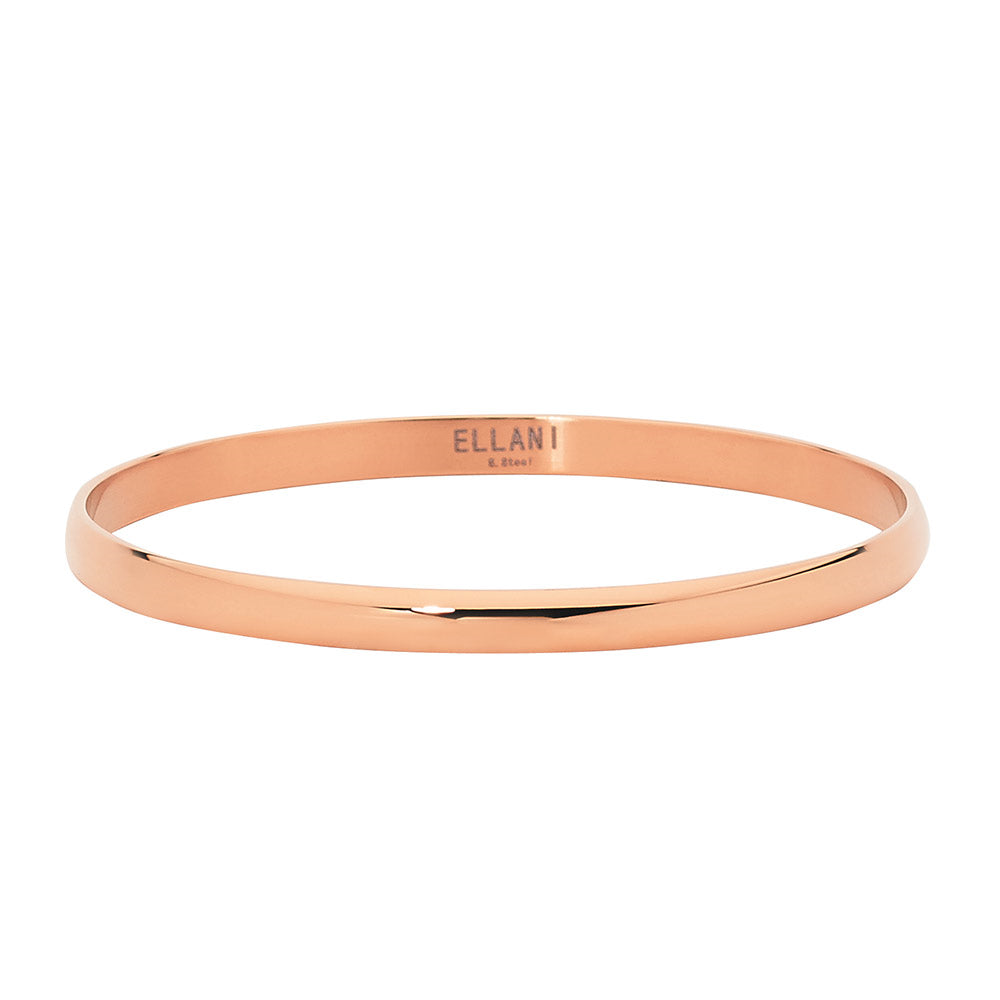 IP Rose Gold Plated Stainless Steel Bangle