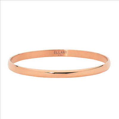 IP Rose Gold Plated Stainless Steel Bangle