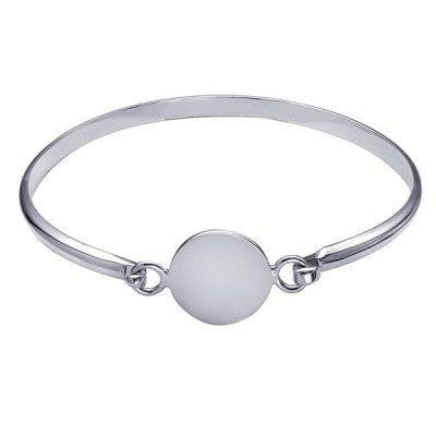 Sterling silver bangle with 16mm engraving shape