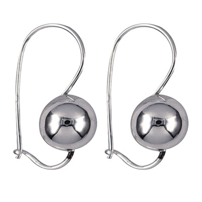 Sterling silver 10mm euro ball earring