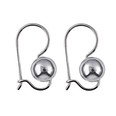 Sterling silver 8m euro ball drop earrings