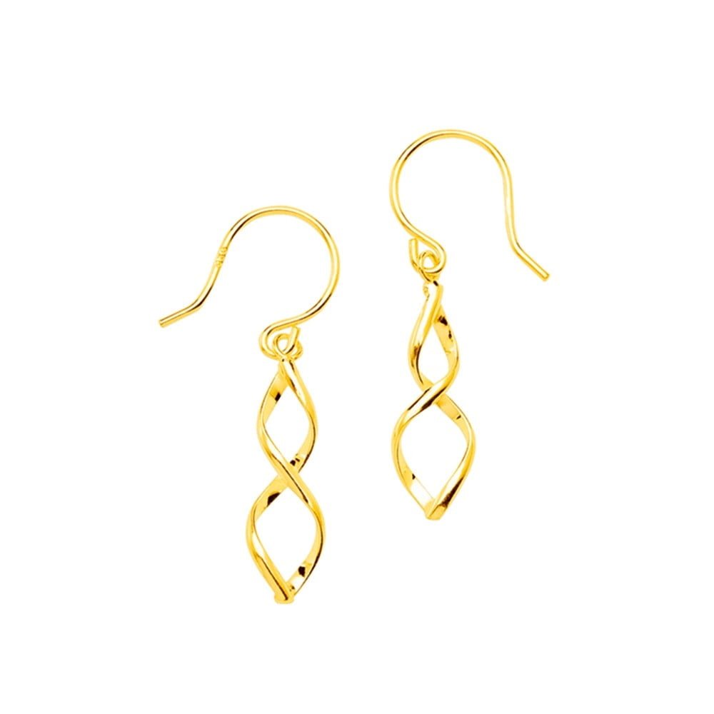 Gold Plated Sterling Silver Twist Earring