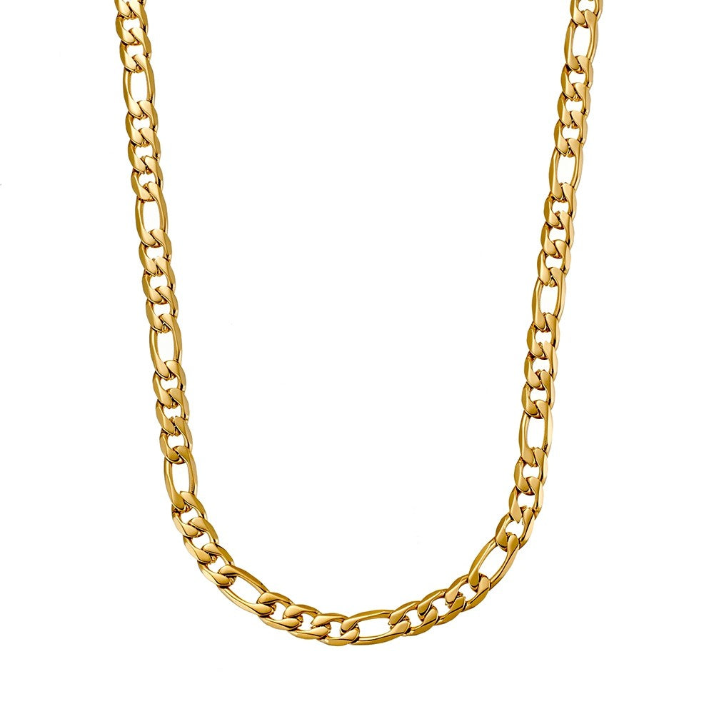 Gold Plated Stainless Steel Figaro Link Chain