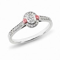 18 Carat White Gold Oval Diamond Ring Featuring Natural Pink Argyle Diamonds Bezel Set In The Shoulders