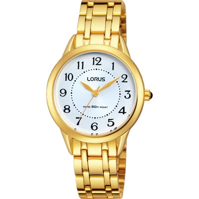 Ladies Gold Plated LORUS Watch With Full Figure Dial