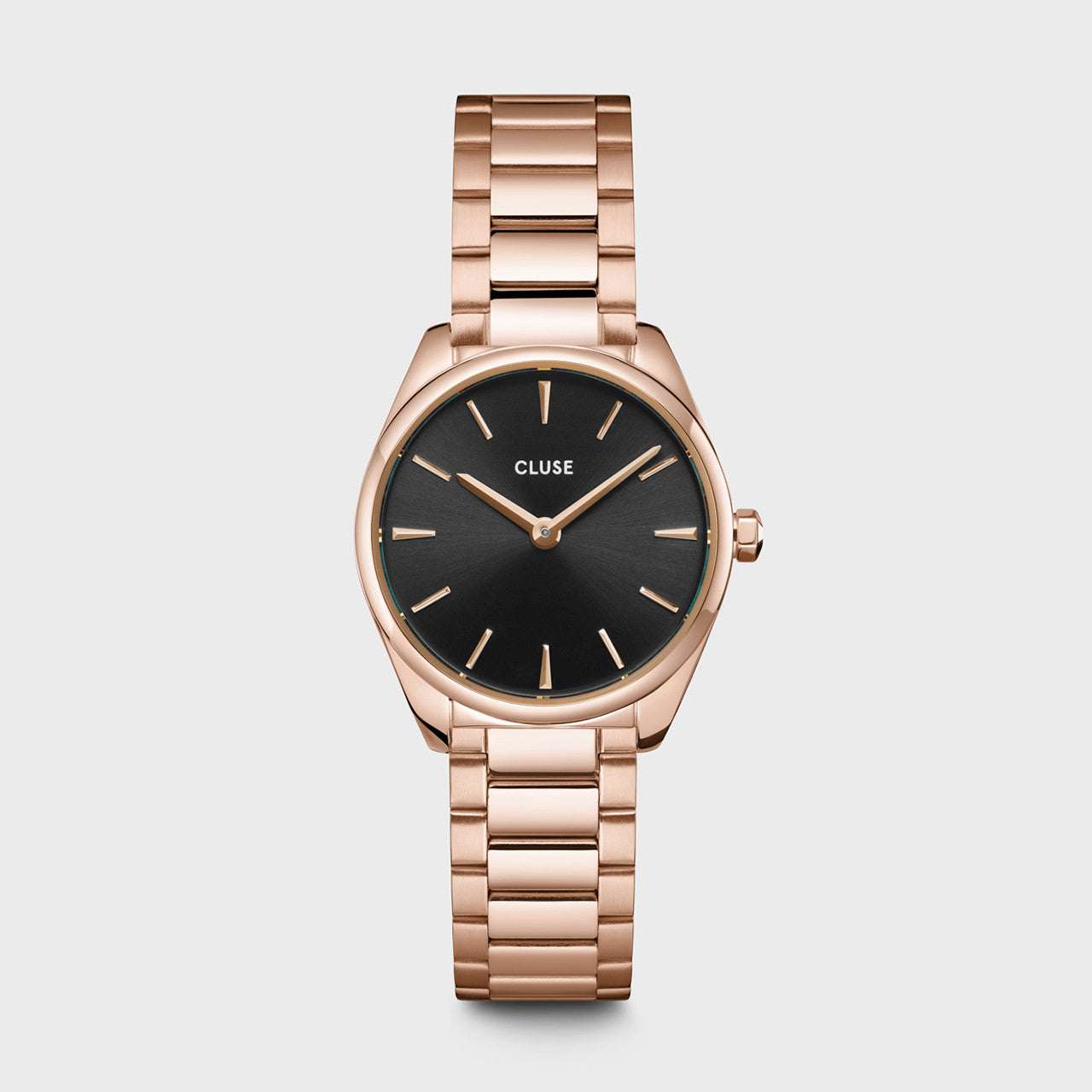 Ladies Rose Gold Plated CLUSE Watch with Black Dial