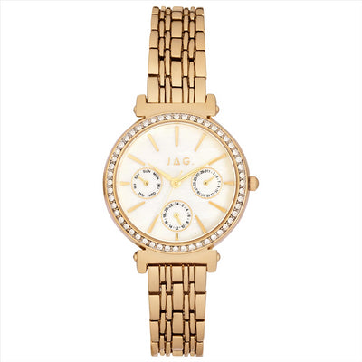Ladies Gold Plated JAG Watch With Day & Date