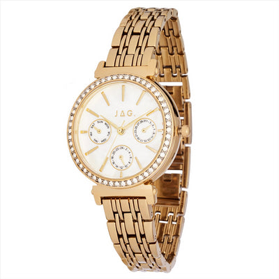 Ladies Gold Plated JAG Watch With Day & Date