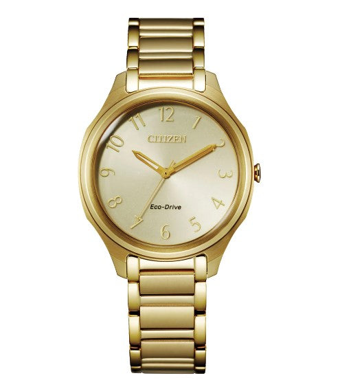 Ladies Gold Plated Stainless Steel CITIZEN Eco Drive Watch