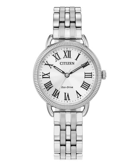 Ladies Stainless Steel Citizen Eco Drive Watch With Stainless Steel Bracelet