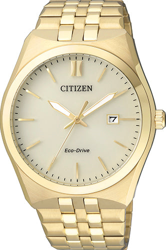 Gents Gold Plated Stainless Steel CITIZEN Eco-Drive Watch