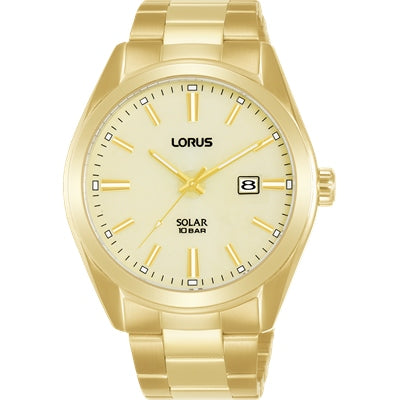 Gnets Gold Plated LORUS SOLAR Watch