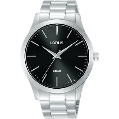 Gents Stainless Steel Lorus 50M Water Resistant On Stainless Steel Band