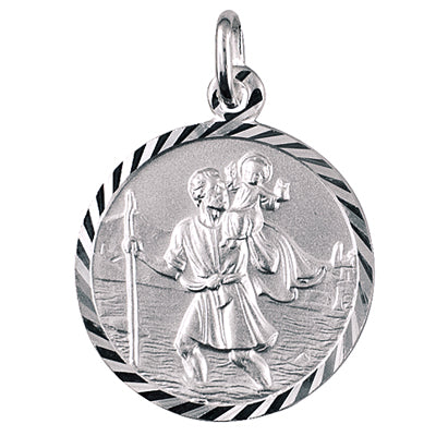 Sterling Silver Italian Made Saint Christopher Medallion