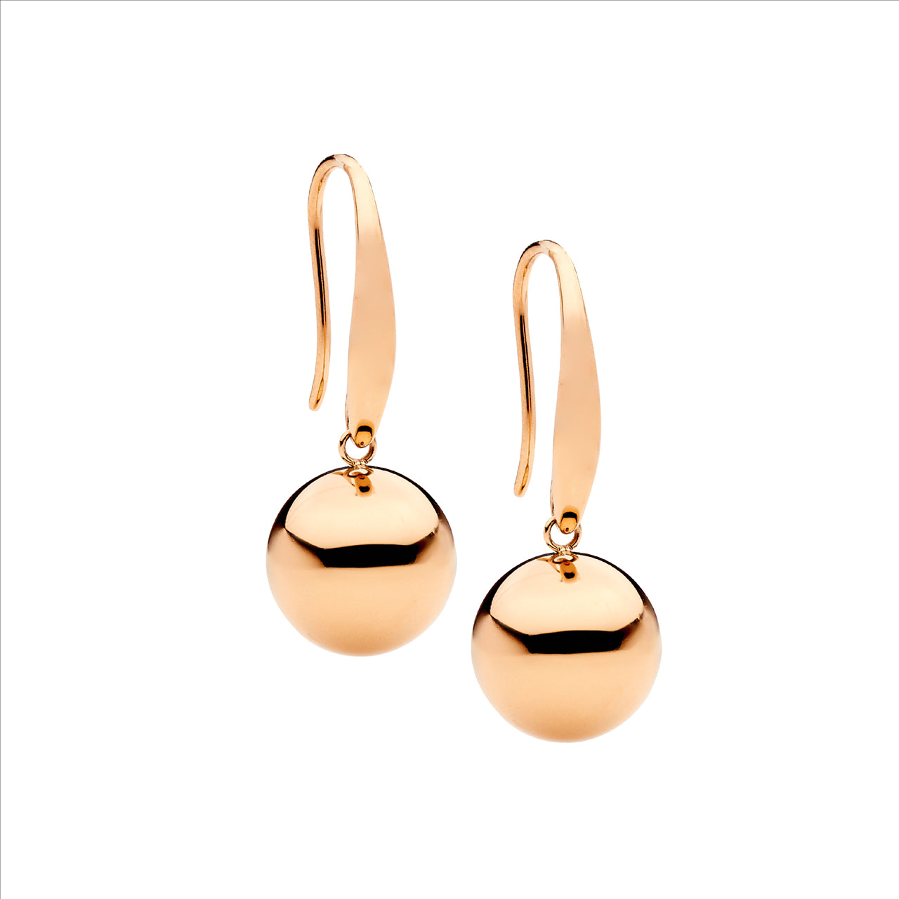 Rose Gold Plated Drop Earrings